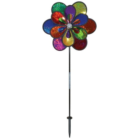 In the Breeze 2691 – 13-Inch Rainbow Sparkle Double Windee Wheelz Spinner – Colorful Wind Spinner for your Yard and Garden In the Breeze 2691 – 13-Inch Rainbow Sparkle Double Windee Wheelz Spinner – Colorful Wind Spinner for your Yard and Garden