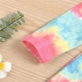 thumbnail image 5 of Kiapeise Kids Baby Girl Long Sleeve Tie-dyed T-shirt Tops Denim Pant Jeans 2PCS Girls Clothing Set, 5 of 6