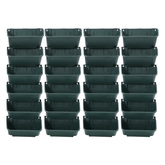 24-Pot Vertical Wall Planter, Self-Watering Stackable Planters for Indoor & Outdoor Use, Perfect for Herbs, Flowers & Vegetables (Green)