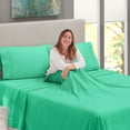 thumbnail image 6 of Clara Clark Twin XL Size Bed Sheets Set - Deep Pocket College Dorm 3 Piece Sheet Set - Hotel Luxury Soft Double Brushed Microfiber, Mint, 6 of 7