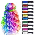 thumbnail image 1 of Tiza para el cabello de 10 colores para niñas, peine de tiza para el cabello nuevo, tinte temporal lavable para el cabello para niñas de 7, 8, 9 y 10 años, regalos para niñas de 8 a 10 a 12 años Sincero electrónico, 1 of 6