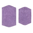 thumbnail image 2 of Home Weavers Waterford Collection 100% Cotton Non-Slip Bathroom Rug Set Machine Washable Bathroom Rug-17"x24", Bath Rug- 21"x34", 2 Piece Bath Rug set, Purple, 2 of 8