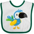 thumbnail image 3 of Inktastic Colorful Parrot, Tropical Parrot, Cute Parrot Boys or Girls Baby Bib, 3 of 4