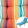 thumbnail image 6 of The Lakeside Collection Chaise Lounge Cushion - Farmhouse Rustic Cushion for Patio - Gray Stripe, 6 of 16