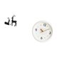 thumbnail image 5 of Elegante figura de ciervo de resina y moderno reloj de pared para sala de estar, estudio, balcón, oficina, decoración del hogar, escultura silenciosa, 5 of 8