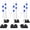White, variant on BESEA 6Pack Crowd Control Barriers with Plastic Chains 40" Green Stanchion Posts with Reflective Bands, 6.6 FT Chain Fillable Water/Sand Base Queue Line Barrier for Parking Events & Safety Zones