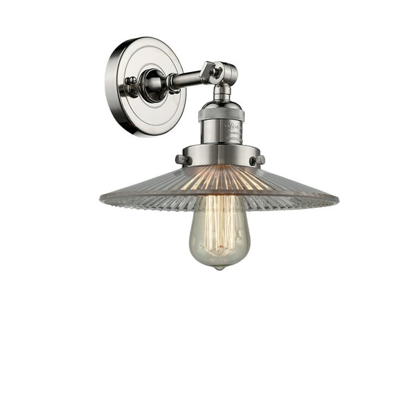 Innovations Lighting  Halophane 1 Light Adjustable Sconce polished nickel