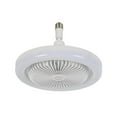 thumbnail image 2 of E27 Ceiling Fan With Lights Enclosed Low Fan Light Ceiling Light With Fan Hidden Fan Delier Gimbal Lamp Three Color Dimming, 2 of 8