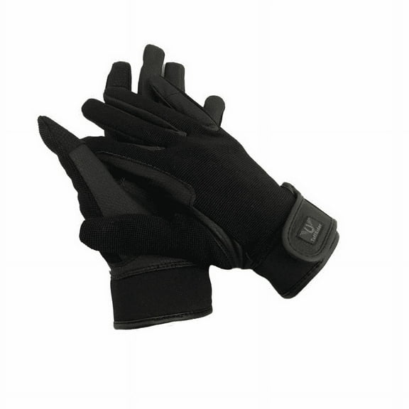TuffRider Ladies Everyday Summer Riding Gloves- Black- L