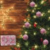 Caja de tela tejida para decoración de árbol de Navidad, suave y ligera, colgante con escena navideña (6 piezas)
