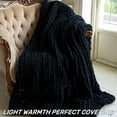 thumbnail image 2 of Chunky Knit Blanket - Luxury Soft Cozy 40 * 50 Throw Blanket,100% Woven Blanket Rope Knot Throw Blanket for Couch, Sofa, Home Decor, Gift - Machine Washable (Cream, 40 * 50), 2 of 14