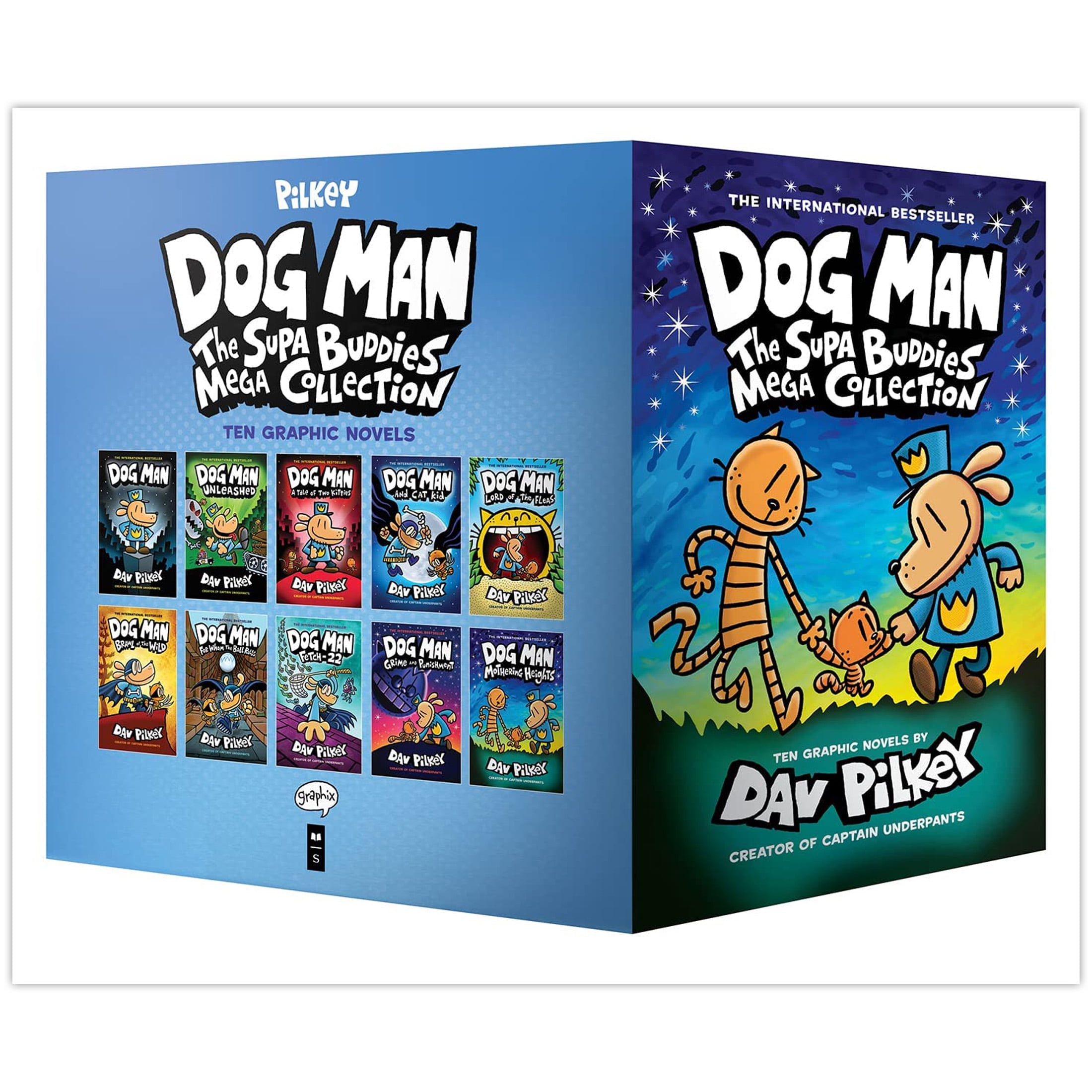 Dog Man 10巻セット Dav Pilkey Dog Man Series 10 Books Collection Set By Dav Pilkey (Dog