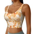 thumbnail image 2 of Rateoe Watercolor Sea Shells Print Womens' Sports Bras Scoop Neck Sports Vest- Padded U Back Seamless High Impact Support, 2 of 7