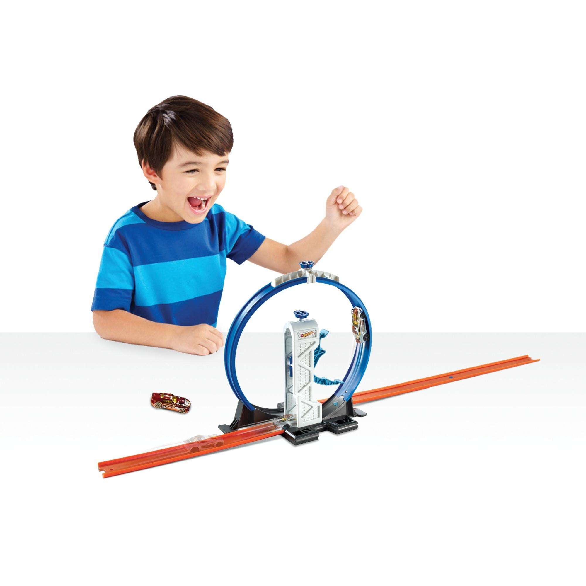 Hot Wheels Set 4ft Racetrack + Loop + Launcher + Track Connectors FREE  SHIPPING