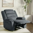 thumbnail image 6 of UIXE Manual Recliner Chair, Corduroy Reclining Sofa Chair with Overstuffed Armrests & Backrest for Living Room, Nursery Armchair Bedroom Reading Seat, Dark Gray, 6 of 7