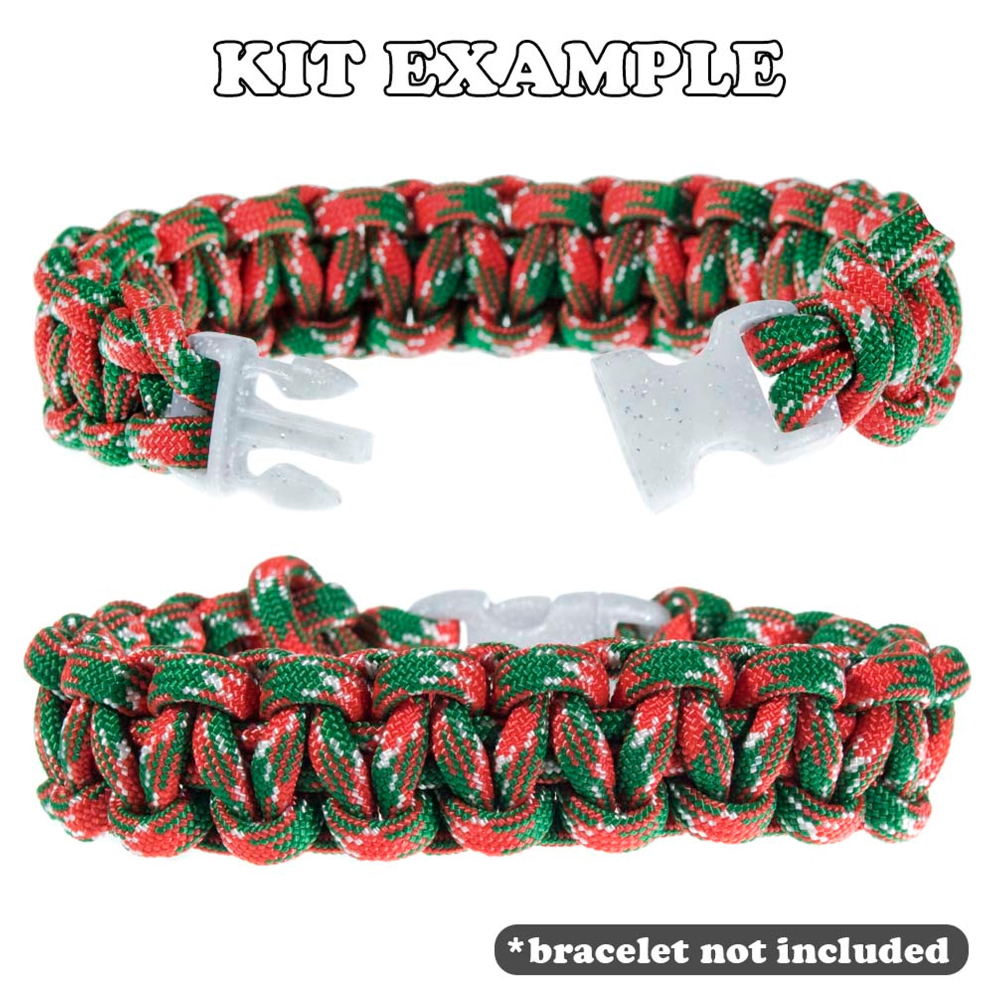 Craft County Kids 550 Paracord Crafting DIY Kits - 100 Feet of Paracord & 10 3/8" Buckles - Ideal for Arts & Crafts, Bracelets, Keychains, Lanyards