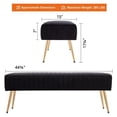 thumbnail image 5 of SYNGAR Blue Fabric Bench, Button-Tufted Upholstered Bench for Bedroom End of Bed, 45 inches, D5320, 5 of 7