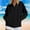 Black, variant on Women's Zipper Jacket Loose Fit Lapel Long Sleeve Waterproof Coat with Pockets Outdoor Athletic Clothes White Size S
