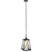 SAFAVIEH Braith A19 Black Steel Pendant Light with Black Shade