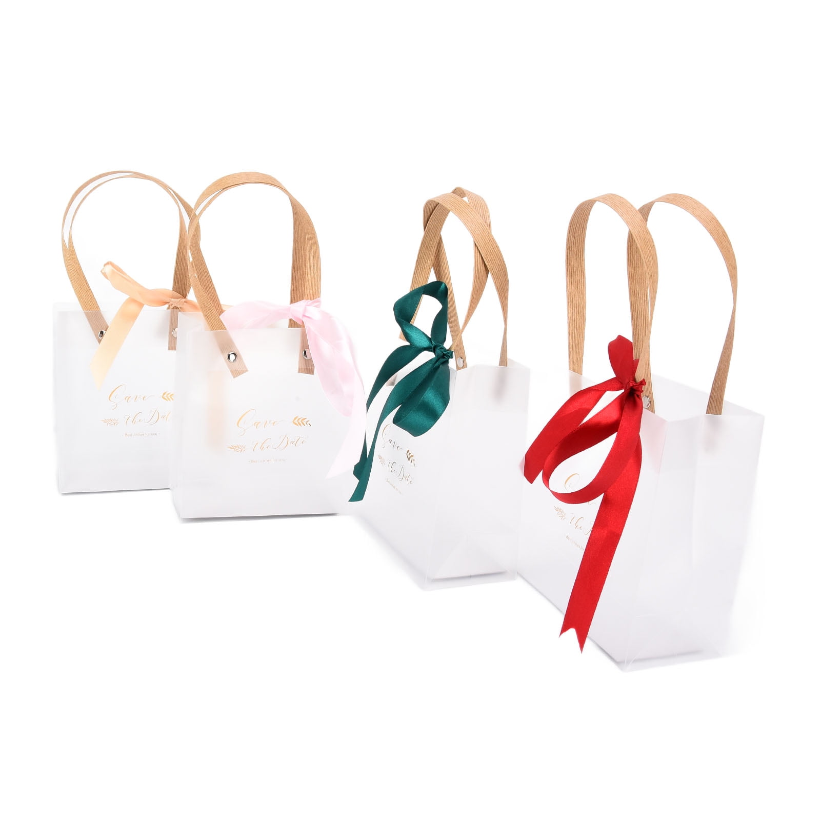 clear gift bolsas with handles