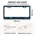 thumbnail image 2 of Aluminum License Plate Frame 2 Pack Car Exterior Accessory Car Tag Holder for Front Rear Plates Cars Decor Blue-green Butterfly Pattern, 2 of 7