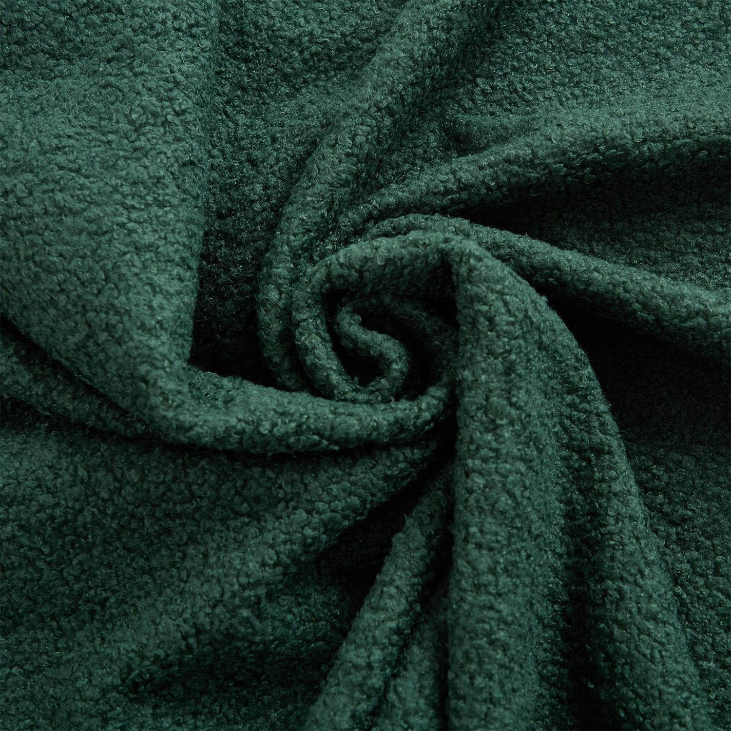 Demi Bonn 78" Modern Floor Sofa Bed with 2 Pillows, Convertible Teddy Fabric Full Size 15" Foam Mattress, No Assembly, Stylish Sleeper Couch for Living Room, Green