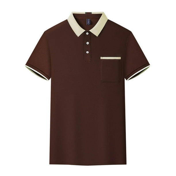 Playera Polo Cafe Hombre Playera Elvqul De Hombre Casuales Polo