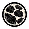 thumbnail image 2 of Snmubt Rose Round Placemat for Dining Table Rubber Table Mats Kitchen Accessories Decoration Placemat Home (Black, Rubber), 2 of 6