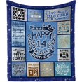 thumbnail image 1 of LHSHID 14 Year Old Boy Birthday Gift Ideas Throw Blanket Gifts For 14 Year Old Boys 14th Birthday Gifts for Girls Boys 14th Birthday Decorations for Boy 30"x40", 1 of 6