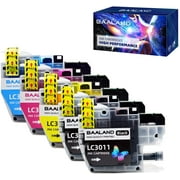 BAALAND 5 Pack LC3011 Compatible Brother LC3011 LC3013 LC3011BK LC3013BK Ink Cartridges for Brother MFC-J491DW