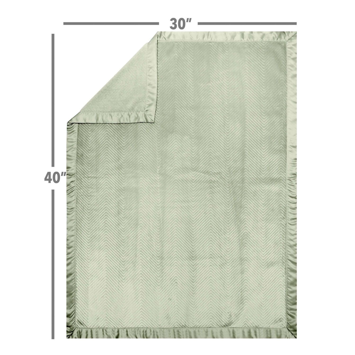 Modern Moments by Gerber Lot de 1 couvertures en peluche à chevrons pour bébé fille Vert Taille 30" x 40"