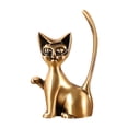 thumbnail image 2 of Soporte para anillos Fernando forma de gato metal para mesa exhibición de joyas, 2 of 8