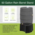 thumbnail image 2 of Good Ideas Rain Wizard 50 Gallon Rain Barrel Stand, Adds Room for Buckets, Black, 2 of 7