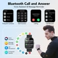 thumbnail image 2 of 2026 NEW 1.91''HD Screen Smart Watch Compatible with Android and iPhone,Answer/Make Calls/100 Sports Modes/Message Reminder,IP68 Waterproof Fitness Tracker for Men Women, Gifts, 2 of 5