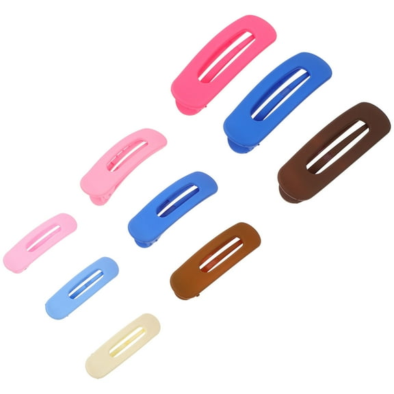 ELAYARD 9Pcs Hair Barrettes for Girls Assorted Color Non-slip Grip Everyday Wear Women