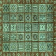 thumbnail image 1 of Ahgly Company Indoor Square Abstract Turquoise Blue Modern Area Rugs, 6' Square, 1 of 4