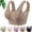 Coffee, variant on Breathable Anti-Sagging Sports Bra for Women Plus Size Wireless Bras with Cooling Lift-Up Air Tech Mesh High Support,Purple,Bust:34"