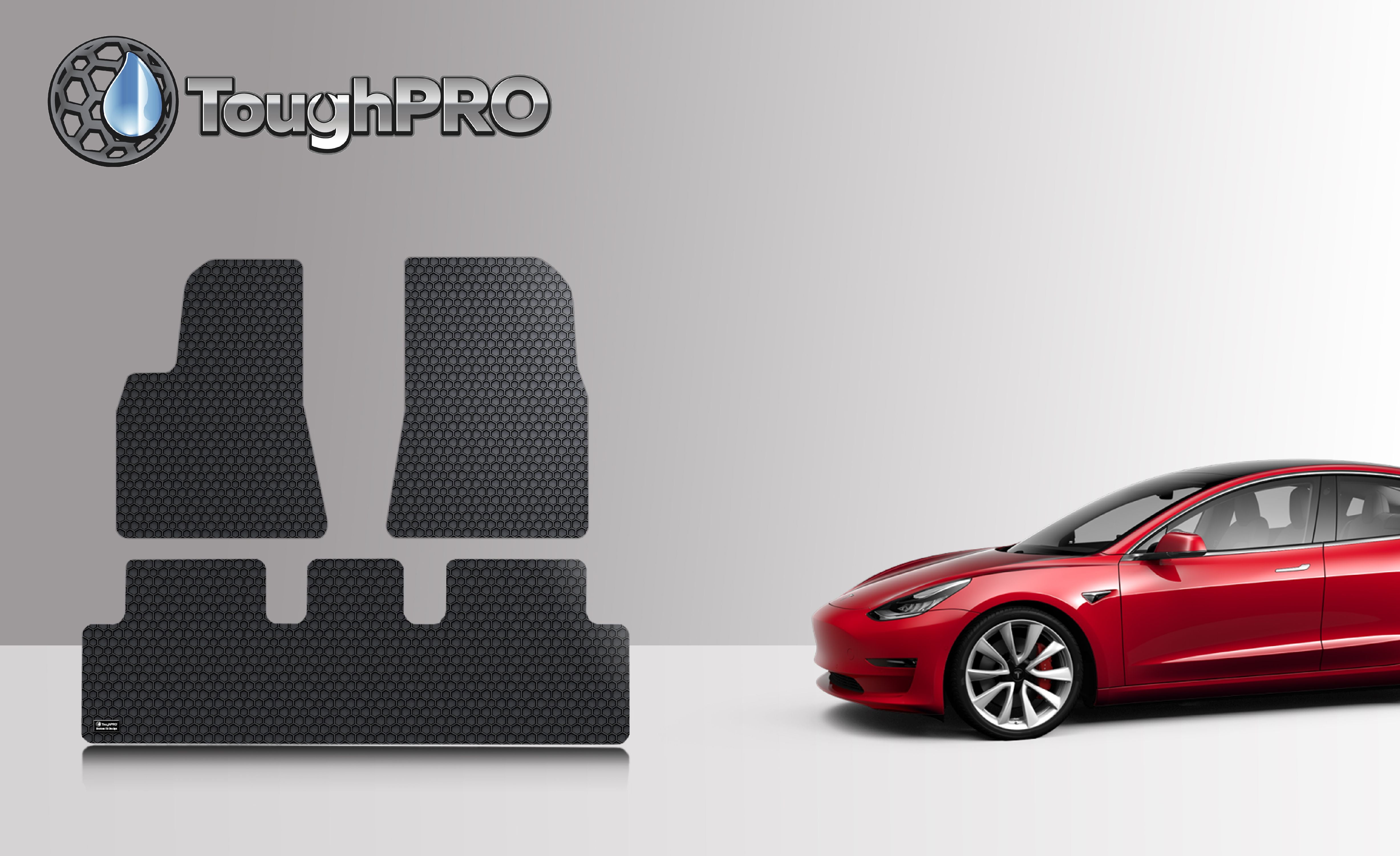 ToughPRO Tesla Model 3 1st & 2nd Row Mats All Weather Heavy Duty