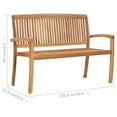 thumbnail image 6 of Charmma 2-Seater Stacking Patio Bench 50.6" Solid Teak Wood, 6 of 6