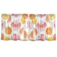 thumbnail image 7 of Yayeee Kitchen Curtains Tier Set of 2 Light Filtering 57"x24" Over Sink Window Panels, Floral Orange, 7 of 7