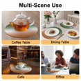 thumbnail image 2 of Sage Green Orange Ombre Round 13 Inch Placemats Set of 2, Abstract Modern Gradient HeatResistant Non Slip Place Mats for Dining Table, Wipeable Braided Kitchen Table Mats for Housewarming, 2 of 9