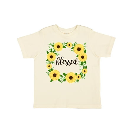 

Inktastic Blessed Sunflower Wreath Gift Toddler Toddler Girl T-Shirt