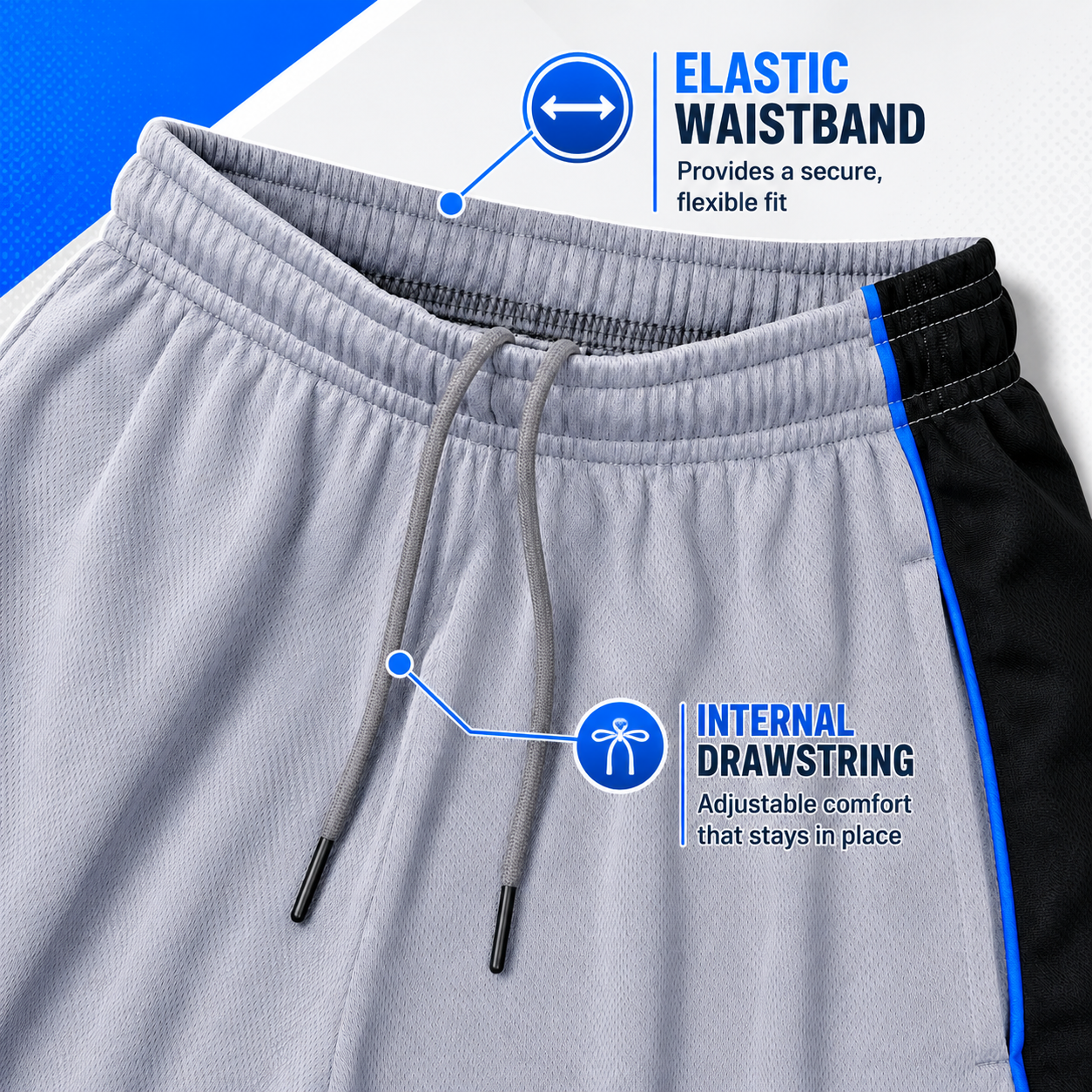 Daresay Men's 5-Pack Athletic Mesh Shorts with Pockets photo 7
