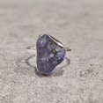 thumbnail image 2 of Natural Tanzanite Ring, Rough Tanzanite Gemstone Ring, December Birthstone, Hammered, 925 Sterling Silver, Womens Ring, Christmas, Thanksgiving, Handmade, Statement Jewelry, Rough Gemstone Jewelry, 2 of 6