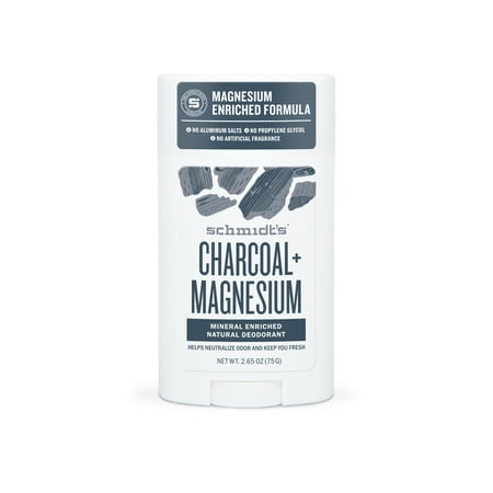 Schmidt's Deodorant Stick For Odor Protection Charcoal + Magnesium Aluminum Free Deodorant 2.65