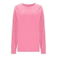 thumbnail image 3 of BLVB Sweatshirt for Women Crewneck Raglan Long Sleeve Side Split Tops Casual Solid Color Loose Pullover Shirts Fall Clothes, 3 of 6