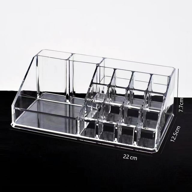 Caja de almacenamiento con cajón transparente para escritorio, estante para cosméticos, lápiz labial, joyas, tocador
