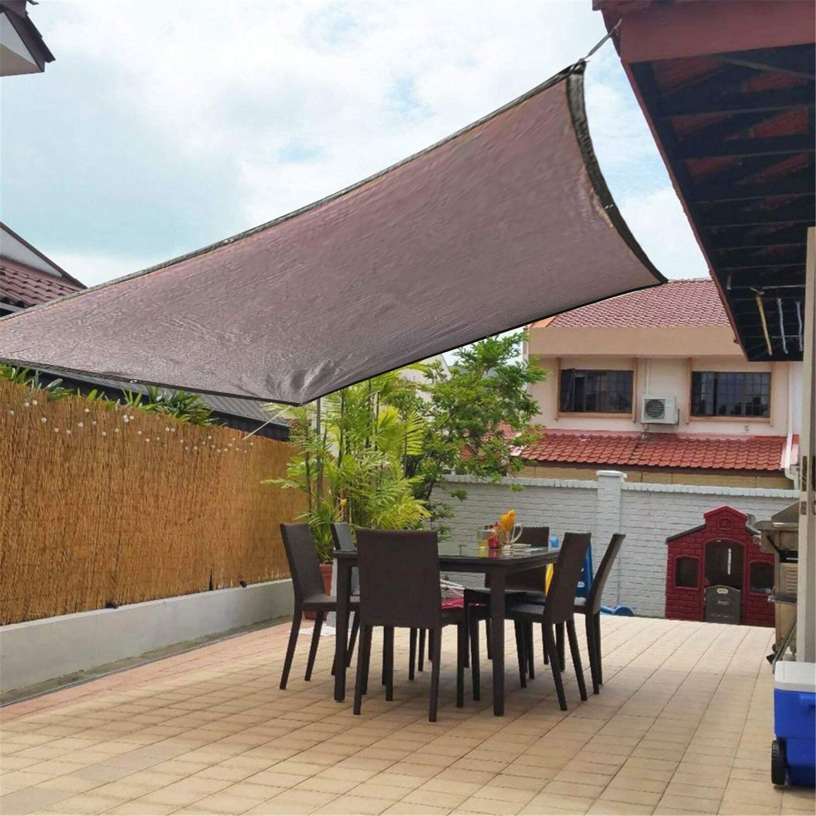Summer Savings Clearance! Boovnll Sun Shades Outdoor Patio, 6.6x13.2Ft Rectangle Sand UV Block Sunshade Mesh Insulation Permeable Heavy Duty Shade Cloth for Outdoor Patio Yard Garden, Sun Shade