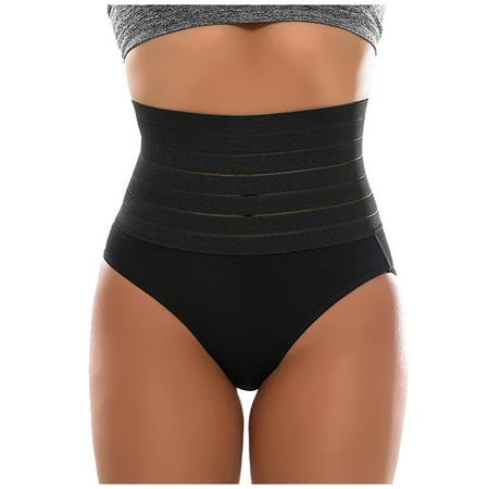 

ZHUASHUM Women High Waist Panties Solid Color Briefs