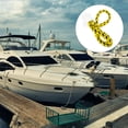 thumbnail image 1 of SKISUNO Marine Dock Line Yacht Mooring Rope Polyethylene Yellow Black Dots 1Pcs, 1 of 8